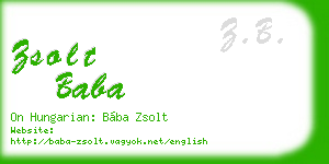 zsolt baba business card